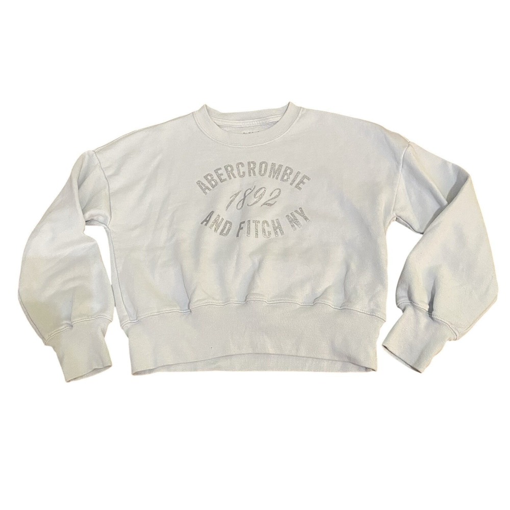 Abercrombie Kids Girls Sweatshirt Size 9/10 Light Blue Pullover Soft‎ Casual